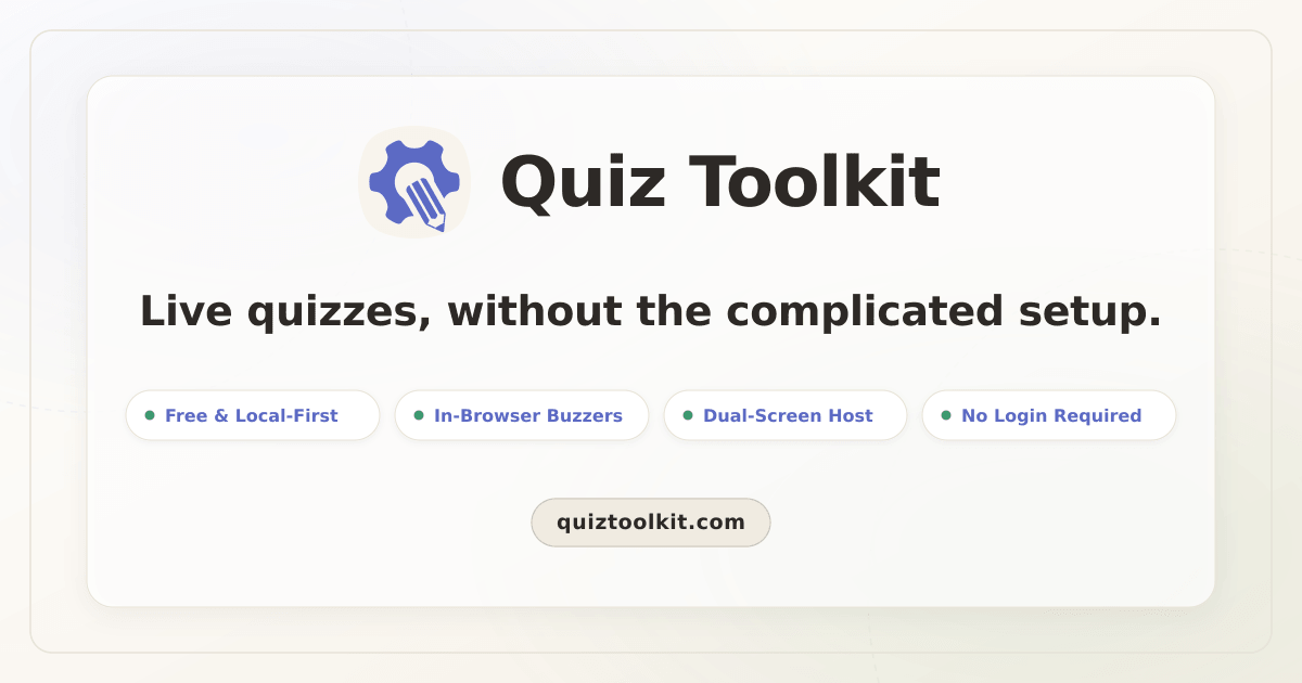I host a lot of quiz nights, so I built a free live quiz app with no accounts or subscriptions